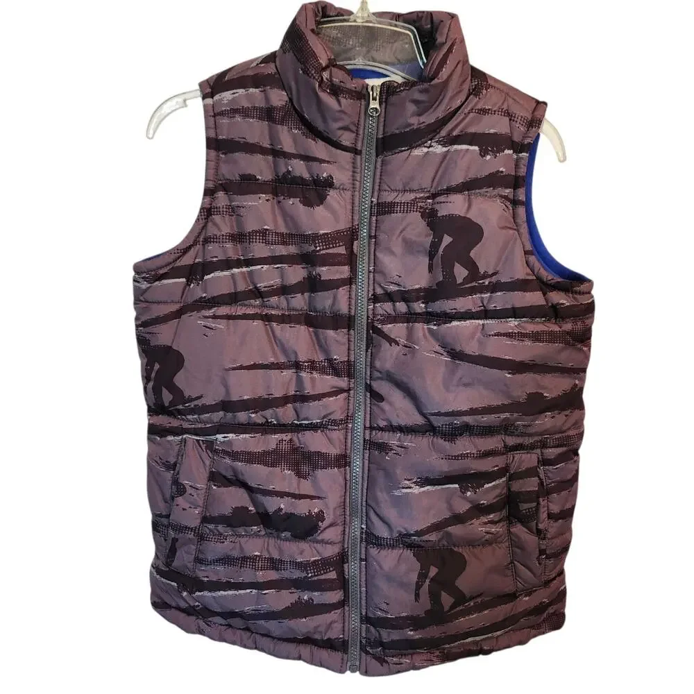 Boys Old Navy Snowboarding Ski Puffer Vest Sz L 10- 12 Winter Snow Mountains